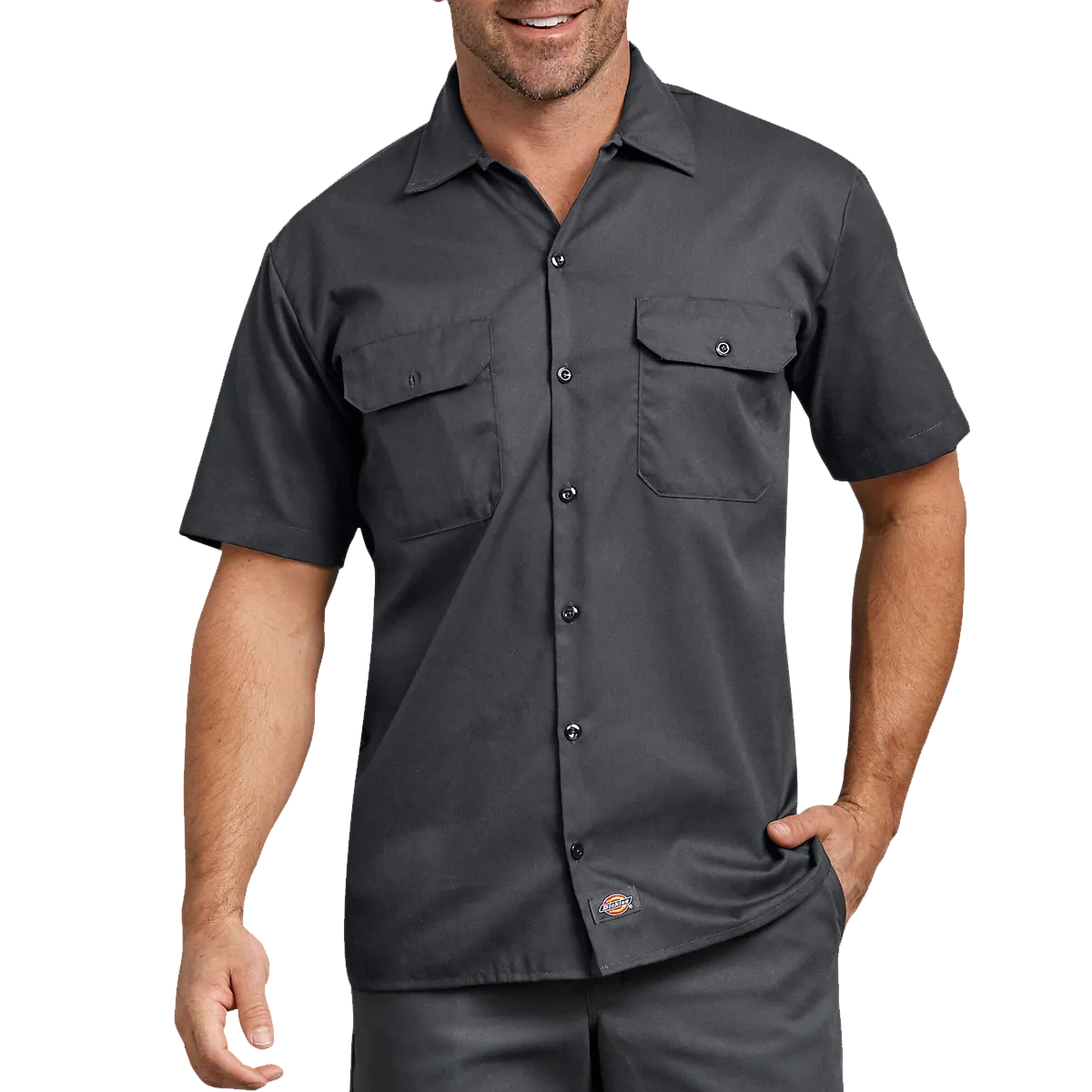 Men's Flex Short Sleeve Twill Work Shirt Prince Core