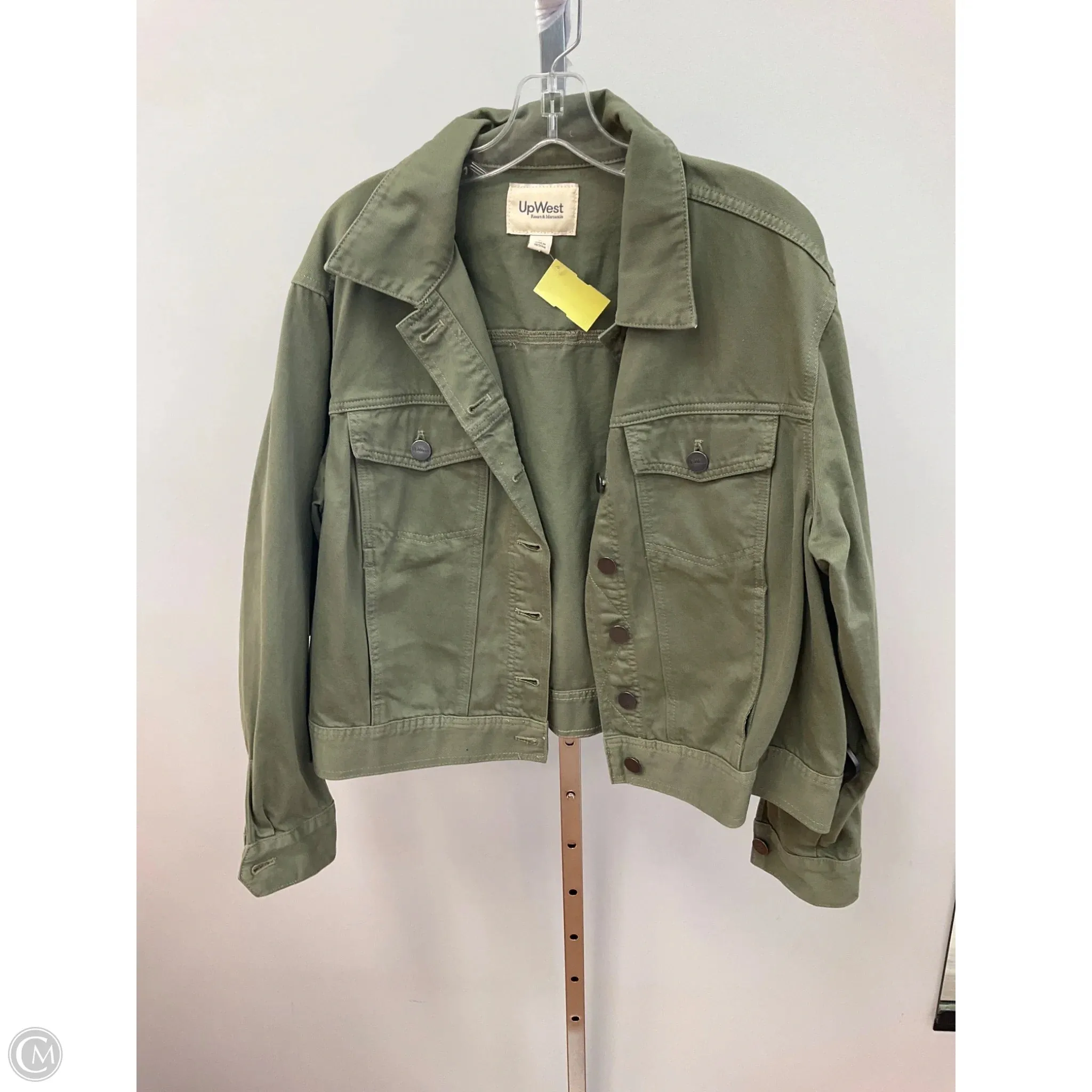 Jacket Denim By Upwest In Green, Size: Xl Durable Stitching