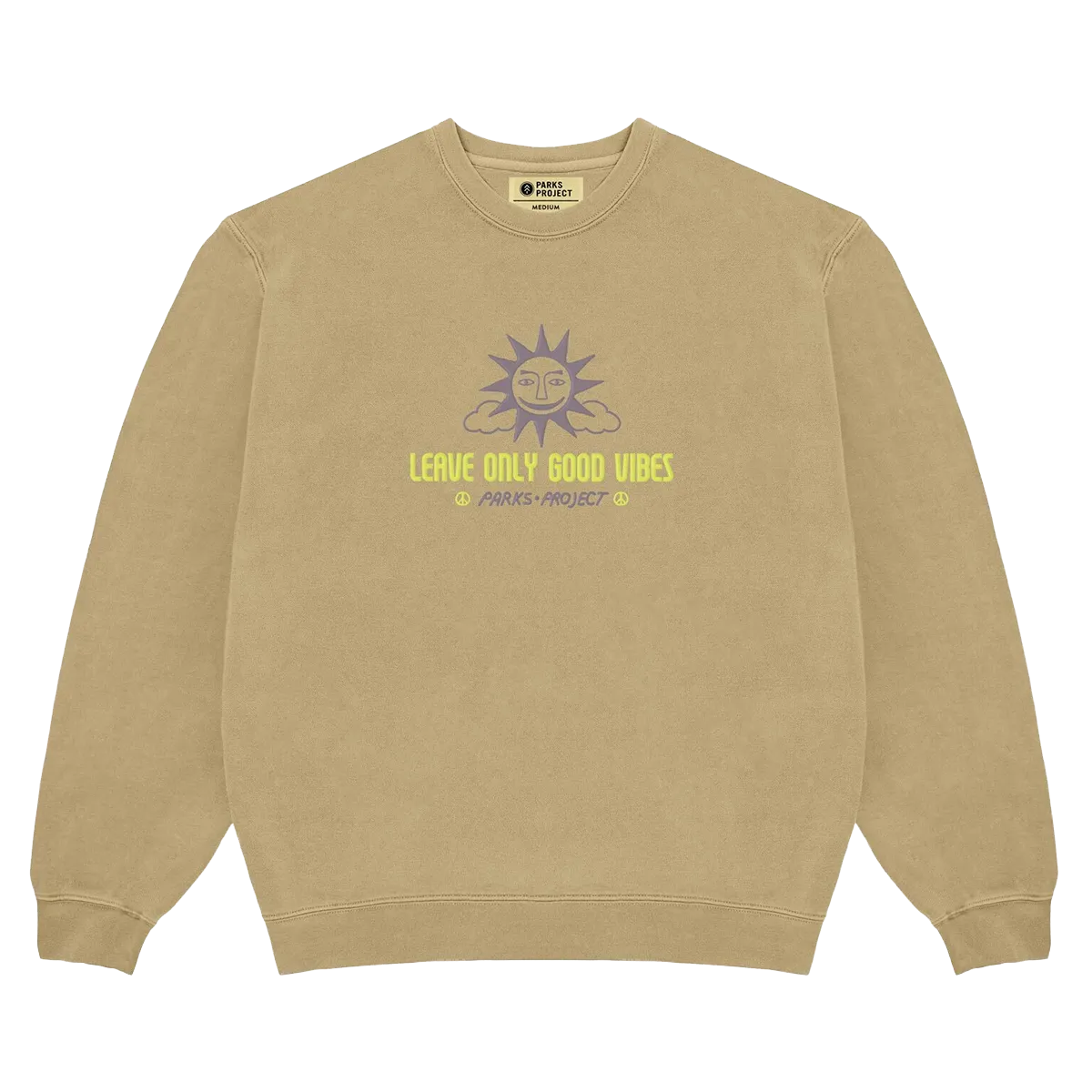 Men's Leave Only Good Vibes Crew Sweatshirt Durable Reinforced Edges UVProtection Coating