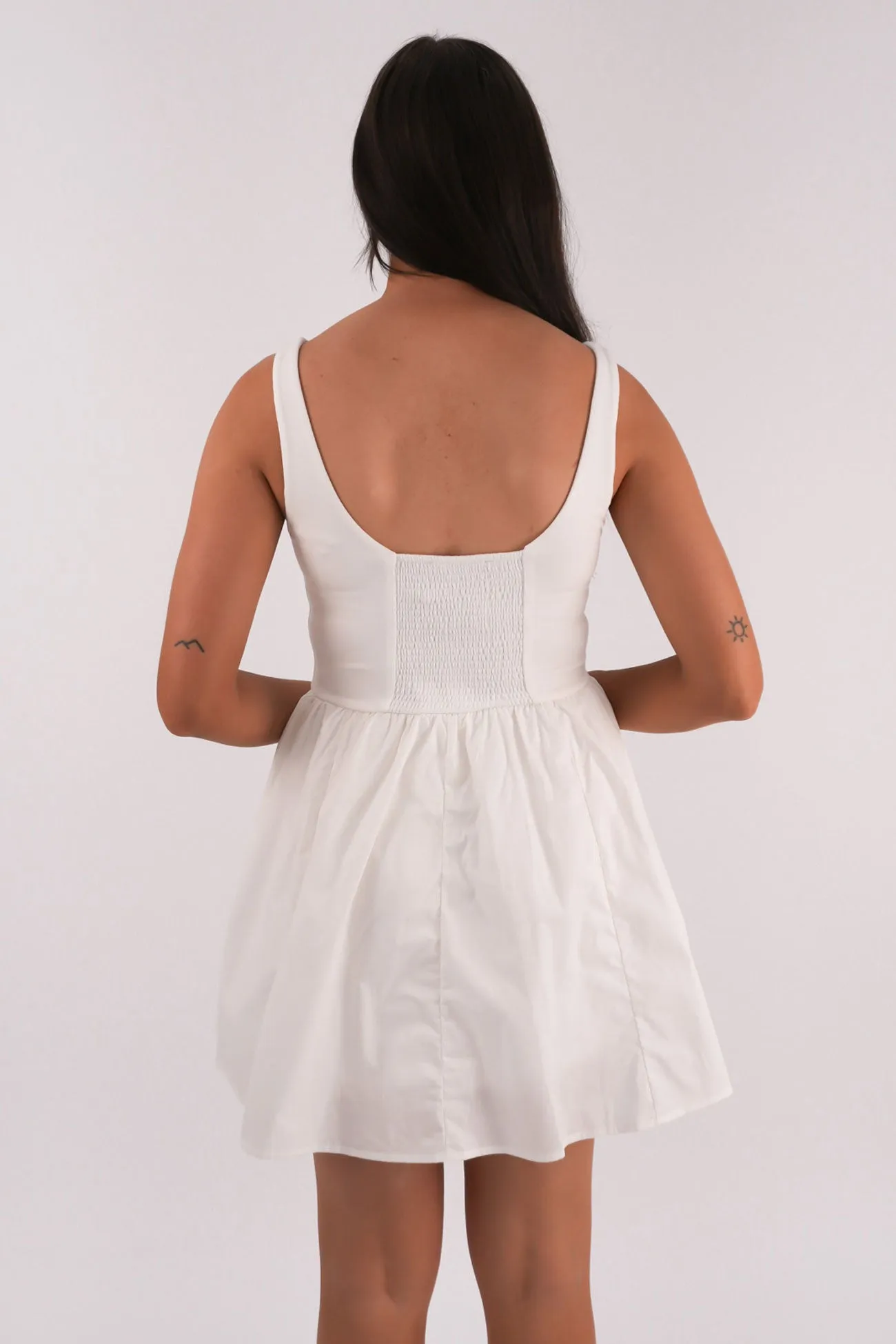 Regent Mini Dress White Romantic Style Ombre-Effect