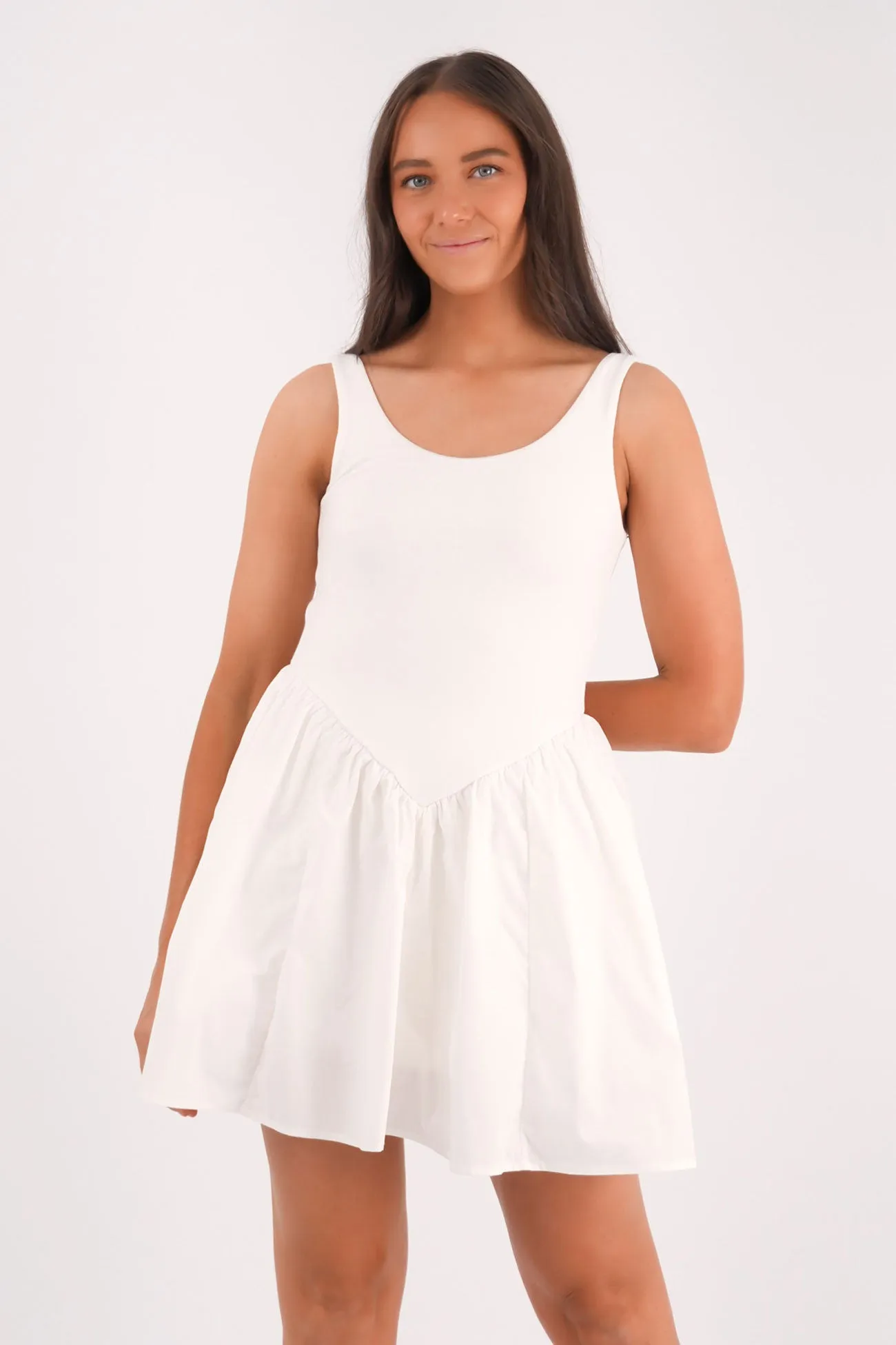 Regent Mini Dress White Layering Comfort