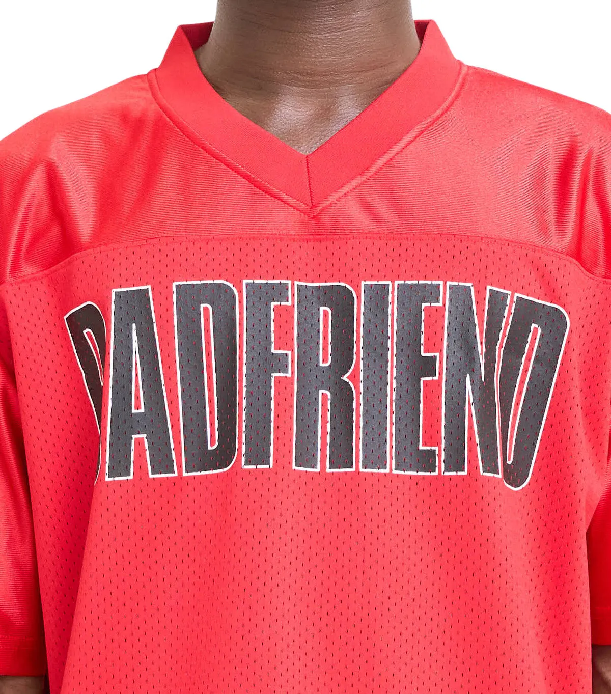 Badfriend Big Logo Football Jersey Red Pearl Tone