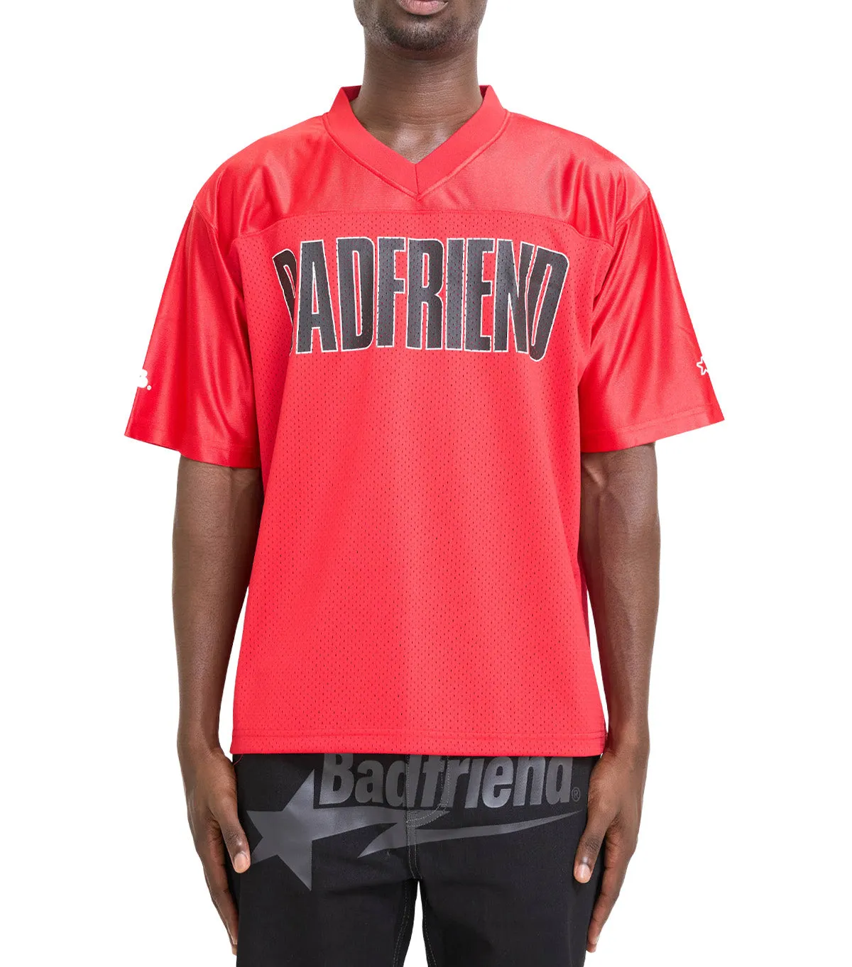 Art Core SlipResistantWaistband Badfriend Big Logo Football Jersey Red