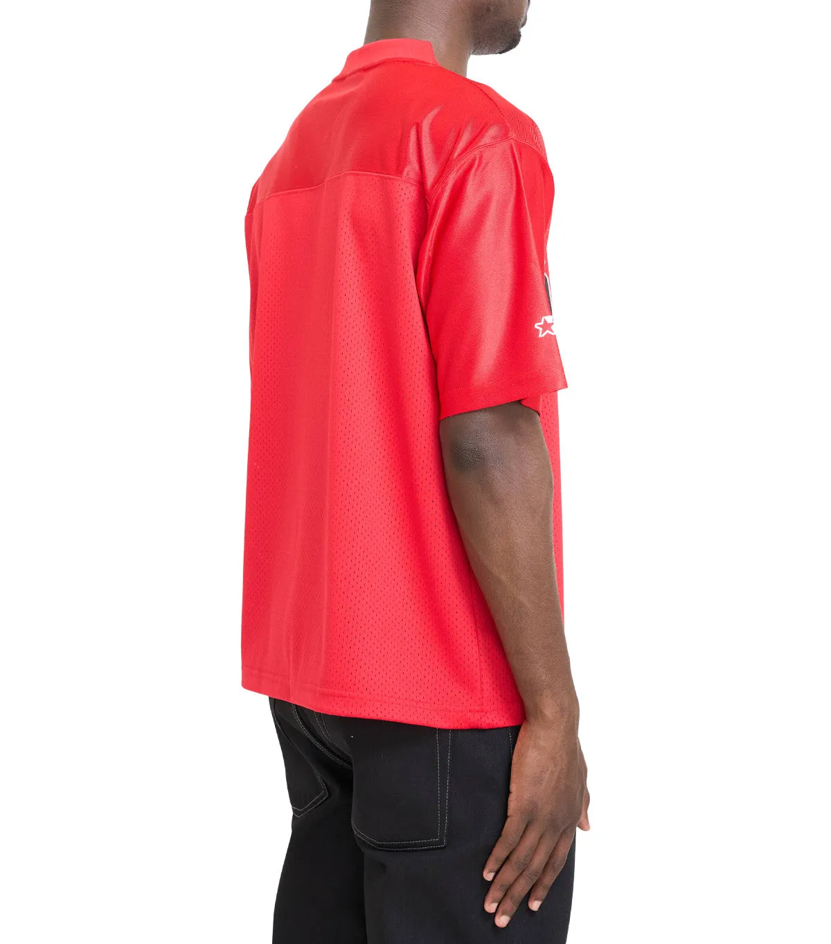Travel Vibe SeamFreeEngineering Badfriend Big Logo Football Jersey Red