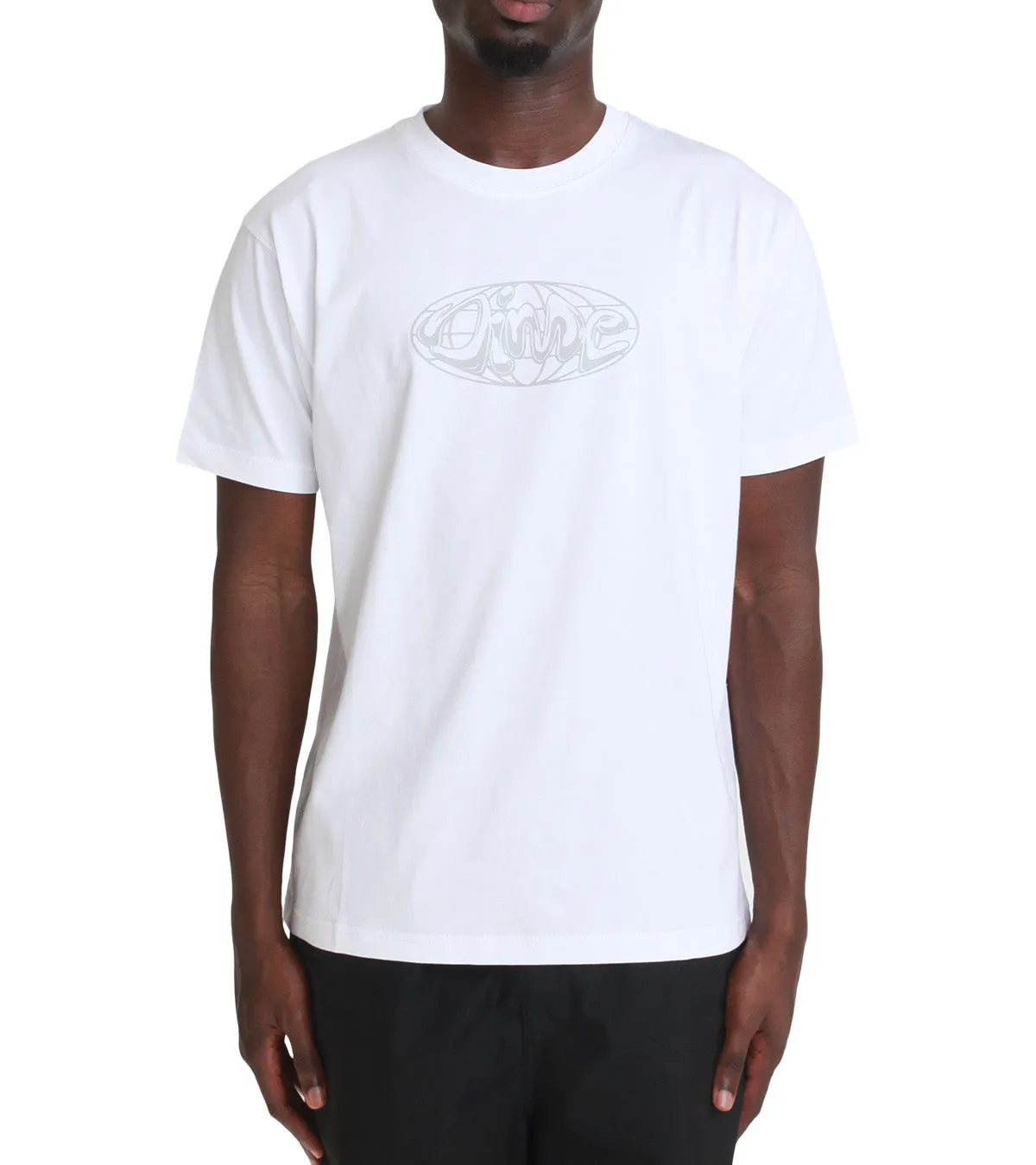 Dime Globe T-Shirt White Breathable Material Love Core