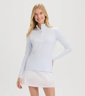 Renwick Striped 1/4 Zip Sky Mood FastDrying Inner Layer