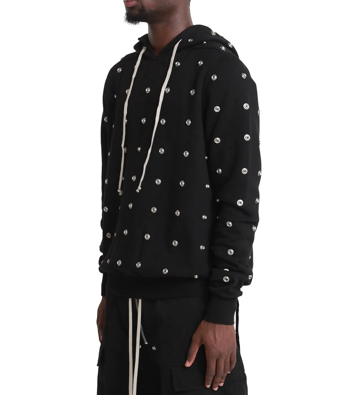 Rick Owens DRKSHDW Granbury Hoodie Black StretchableMaterial