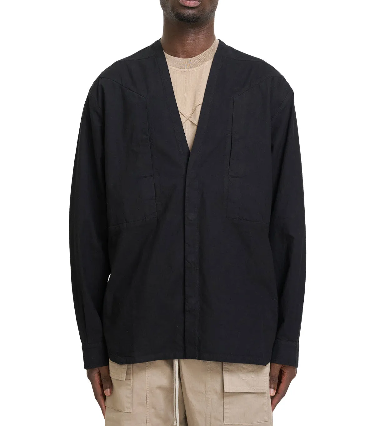 MoistureWicking Rick Owens DRKSHDW Larry Jumbo Fogpocket Shirt Black