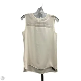 Top Sleeveless By Trend In Cream, Size: S Low Profile Collar ReinforcedArmholes