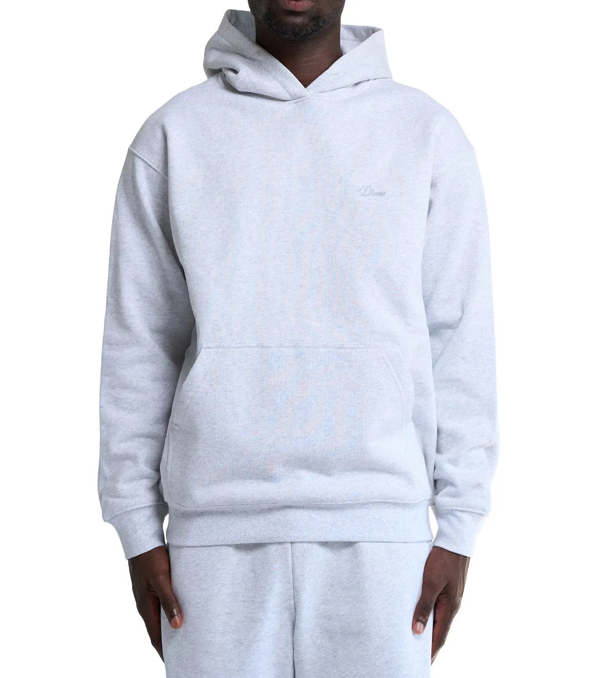 SmoothInnerLining Dime Cursive Small Logo Hoodie Ash