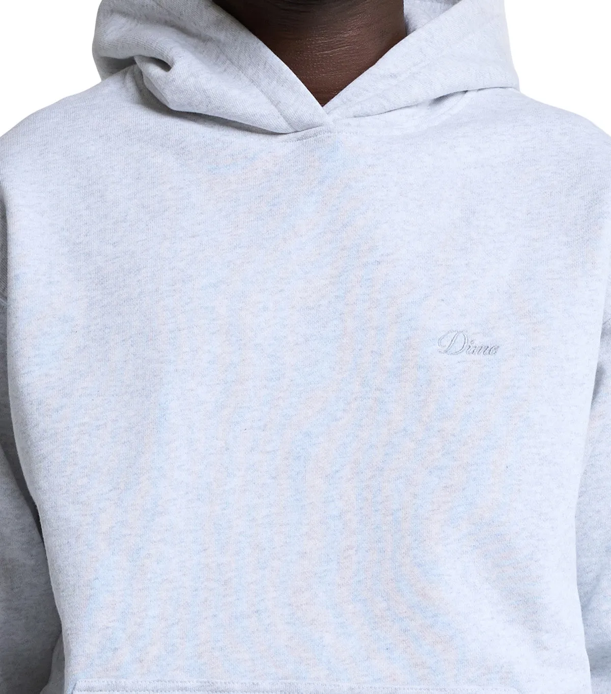 HighNeckStyle Dime Cursive Small Logo Hoodie Ash