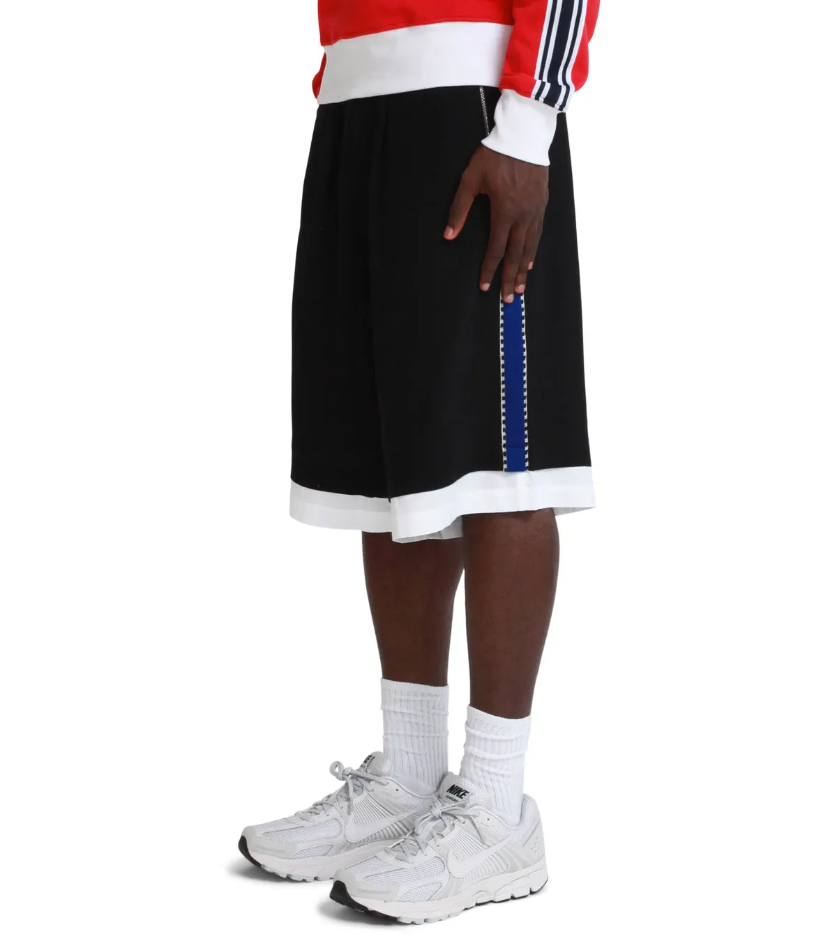 Wales Bonner Revelation Short Black BiasCut Trims Adjustable Hem