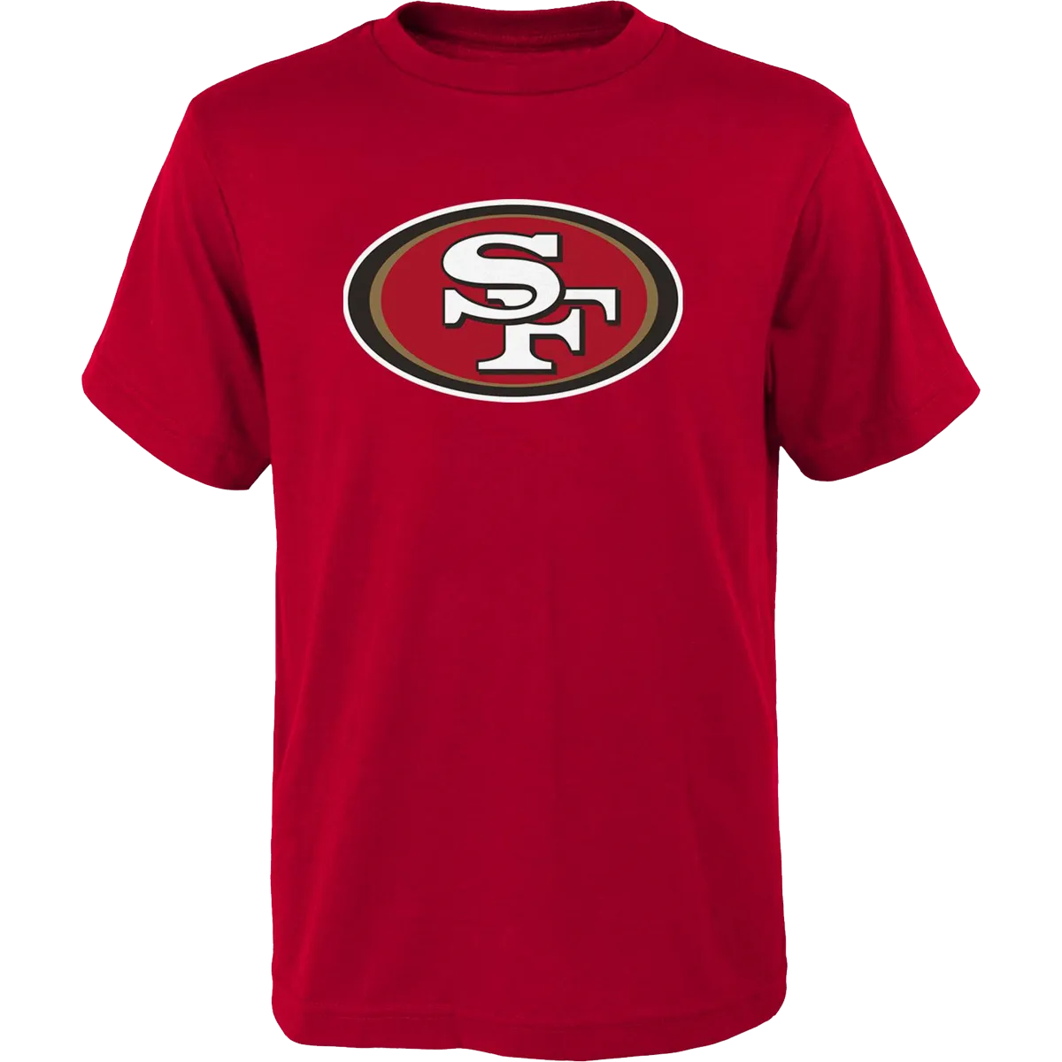 Youth 49ers Primary Logo Short Sleeve Cotton Tee NonBindingCollar