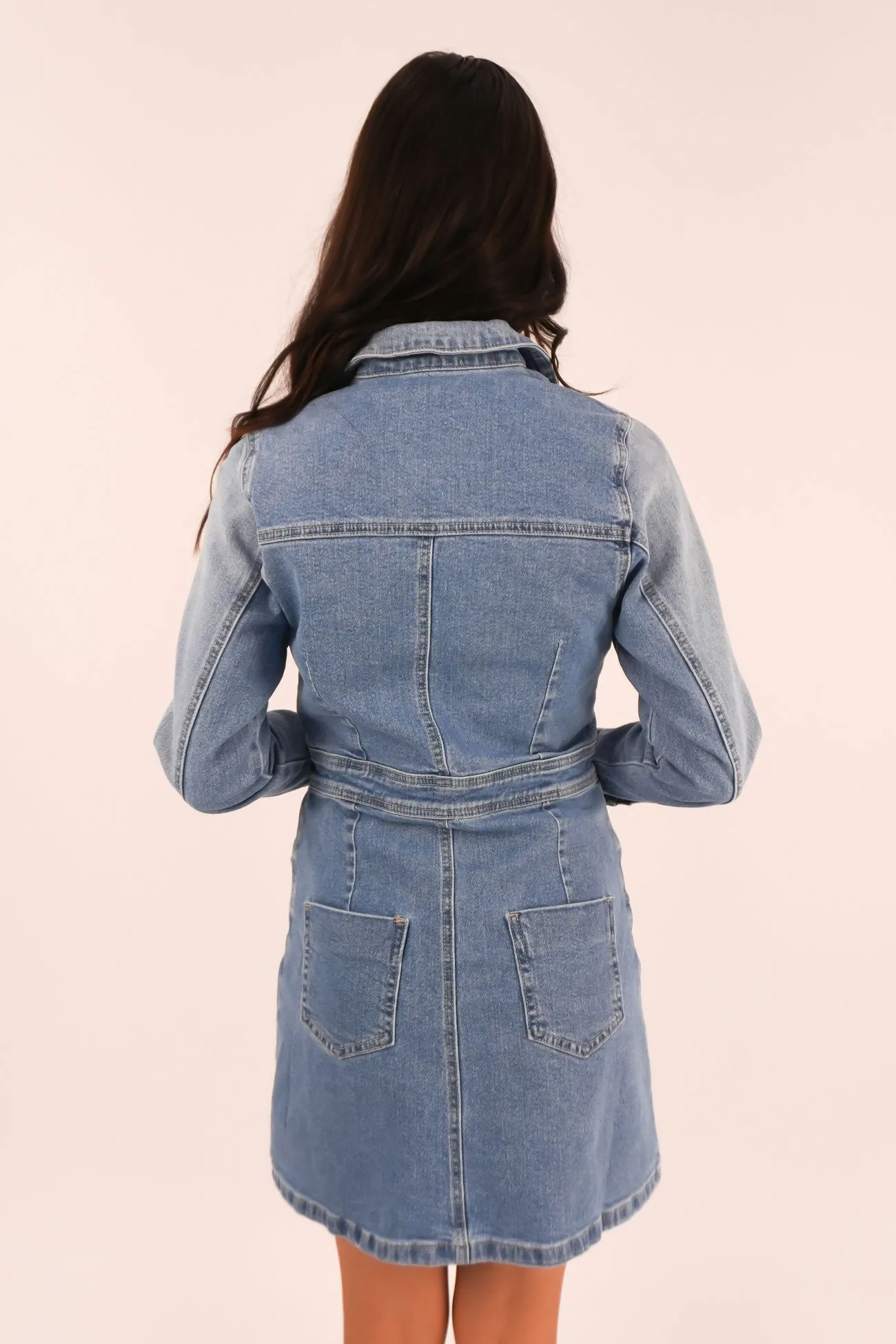 Rylie Dress Mixed Denim Classic and Modern Seasonal Style