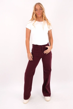 Sailor Jean Long Cord Oxblood Trendy Choice