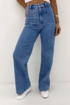 Easy Outfit Sailor Jean Long Lily Blue