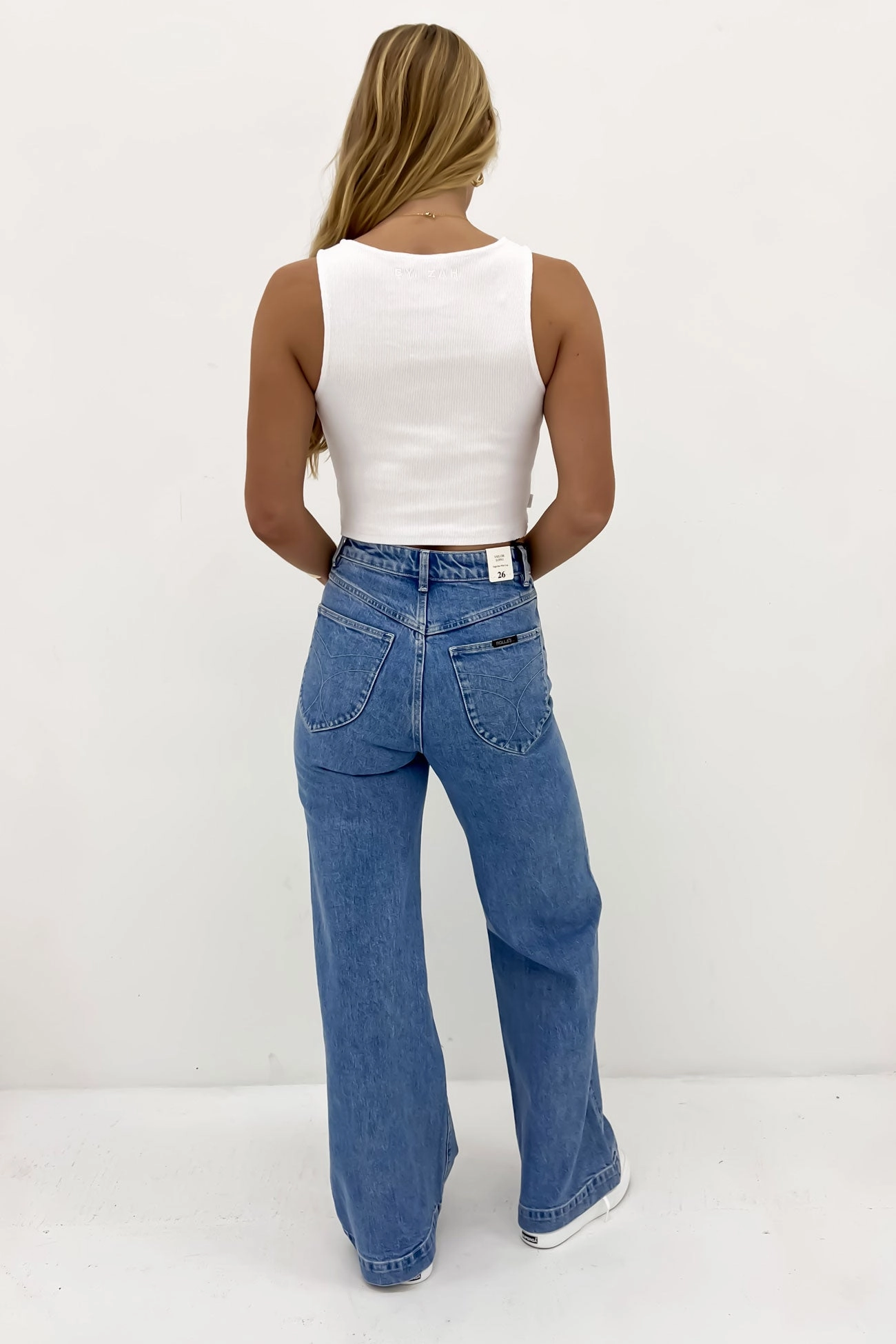 Morning Stroll Professional Wear Brunch Outfit Sailor Jean Long Lily Blue