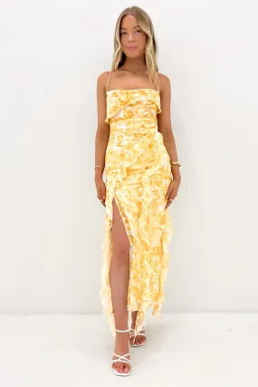 Cozy Texture Loz Maxi Dress Saffron