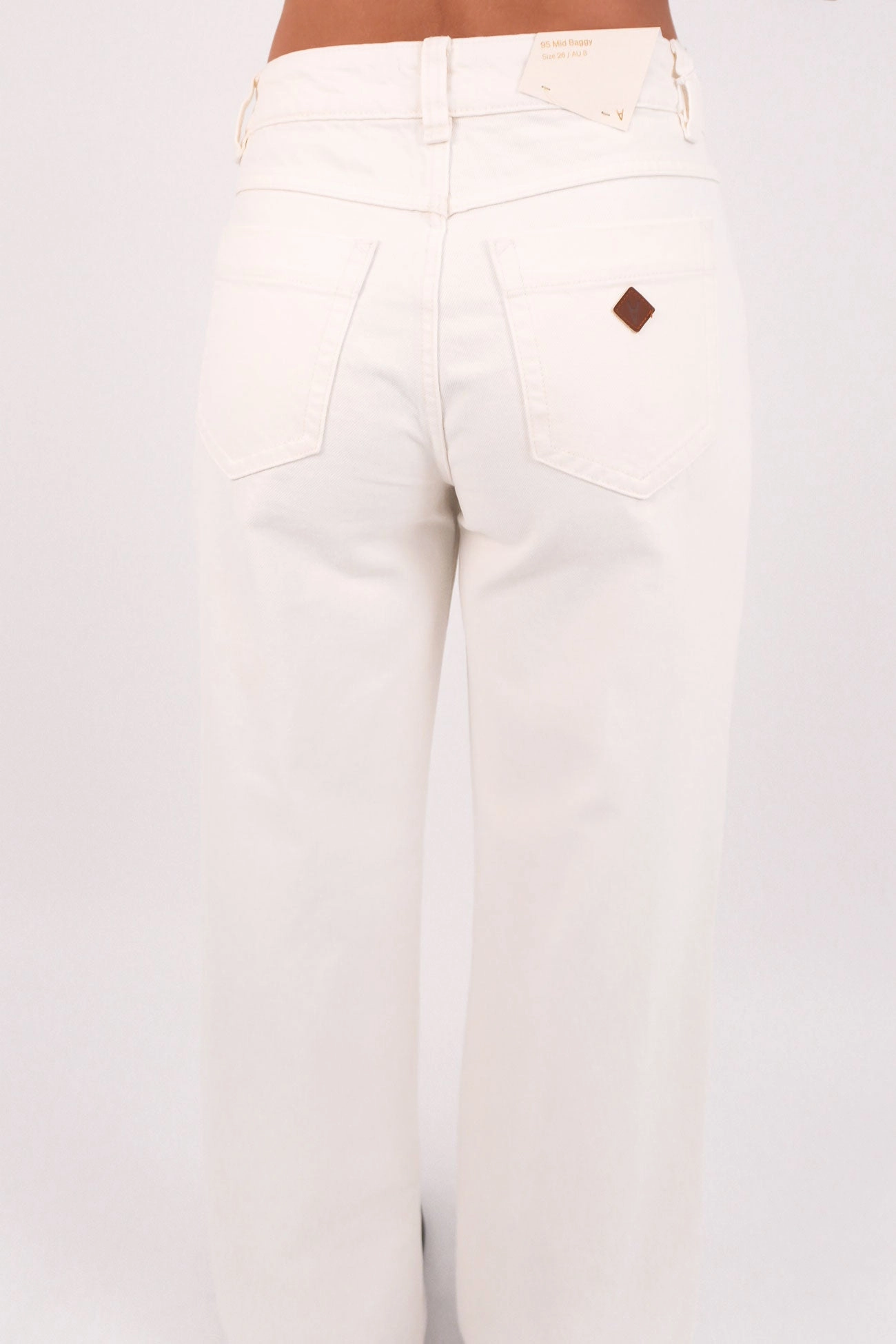 A 95 Baggy Jean White Gold Adaptive Stretch Fabric Smart Comfort