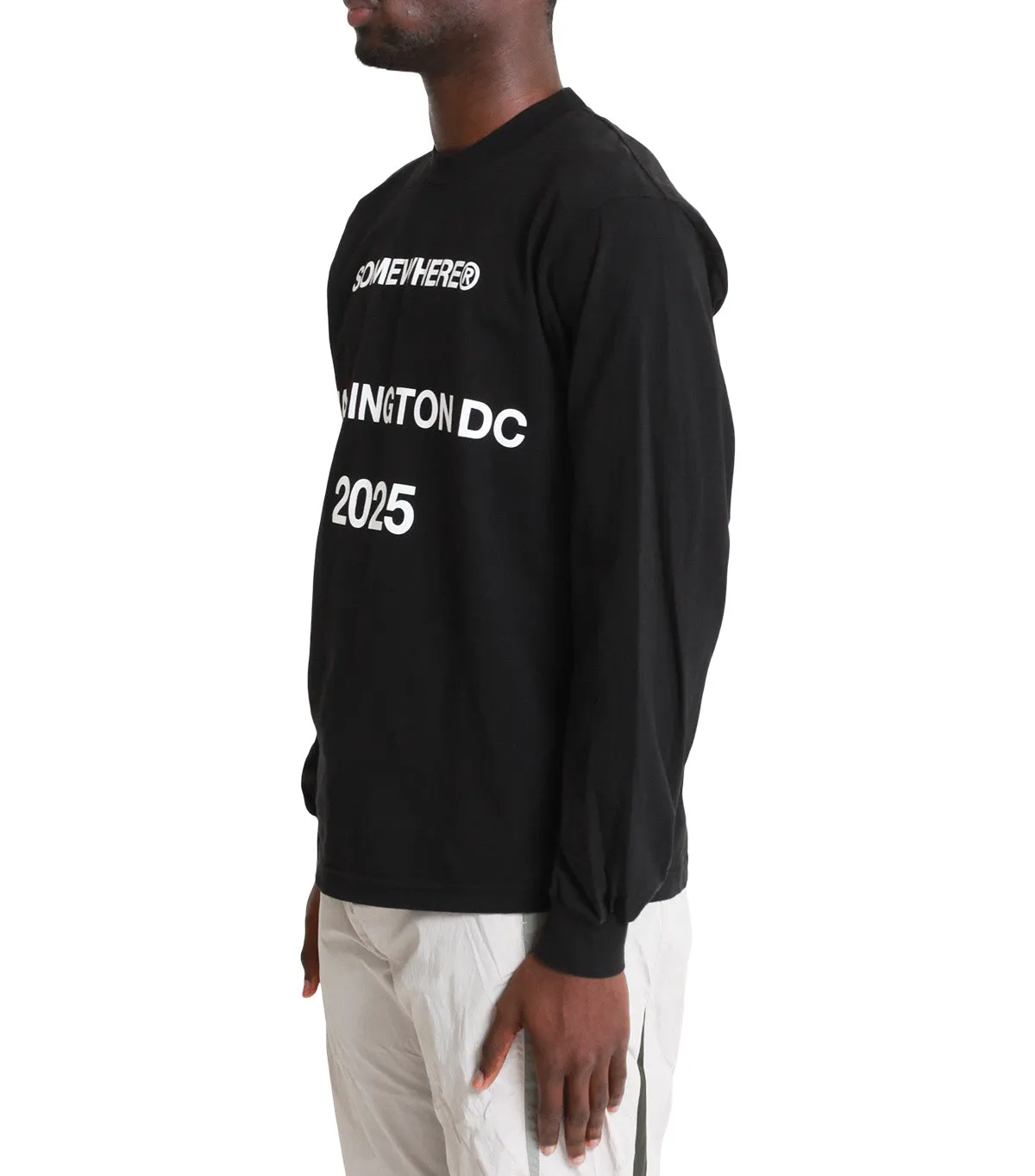 SOMEWHERE Seasonal 2025 Longsleeve T-Shirt Black Urban Cool