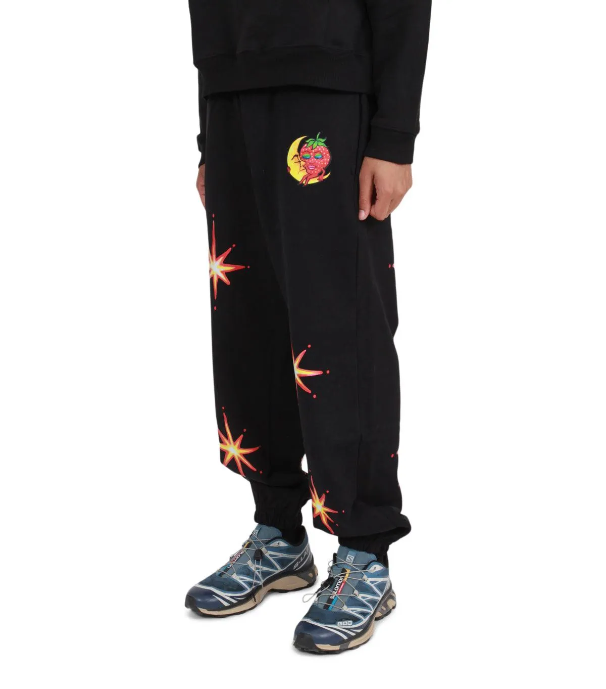 Sky High Farm Ally Bo Perennials Firework Sweatpants Black HighElasticity