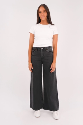 Lifestyle Piece Mid A-Line Jean Black Logic