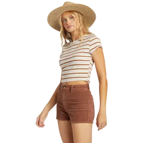 Women's Free Fall Cord Short Family Style Ocean Air