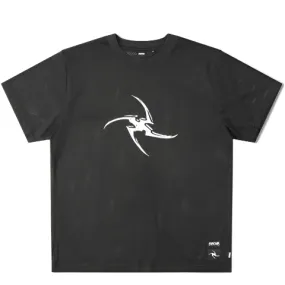 Former Star Mesh Oversized Tee Buckled Printed design