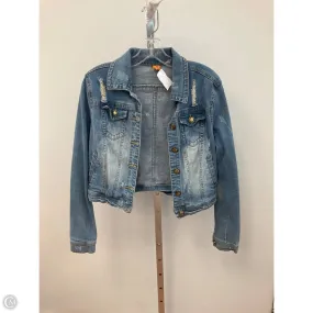 SoftenedEdges Jacket Denim By Jou Jou In Blue Denim, Size: M
