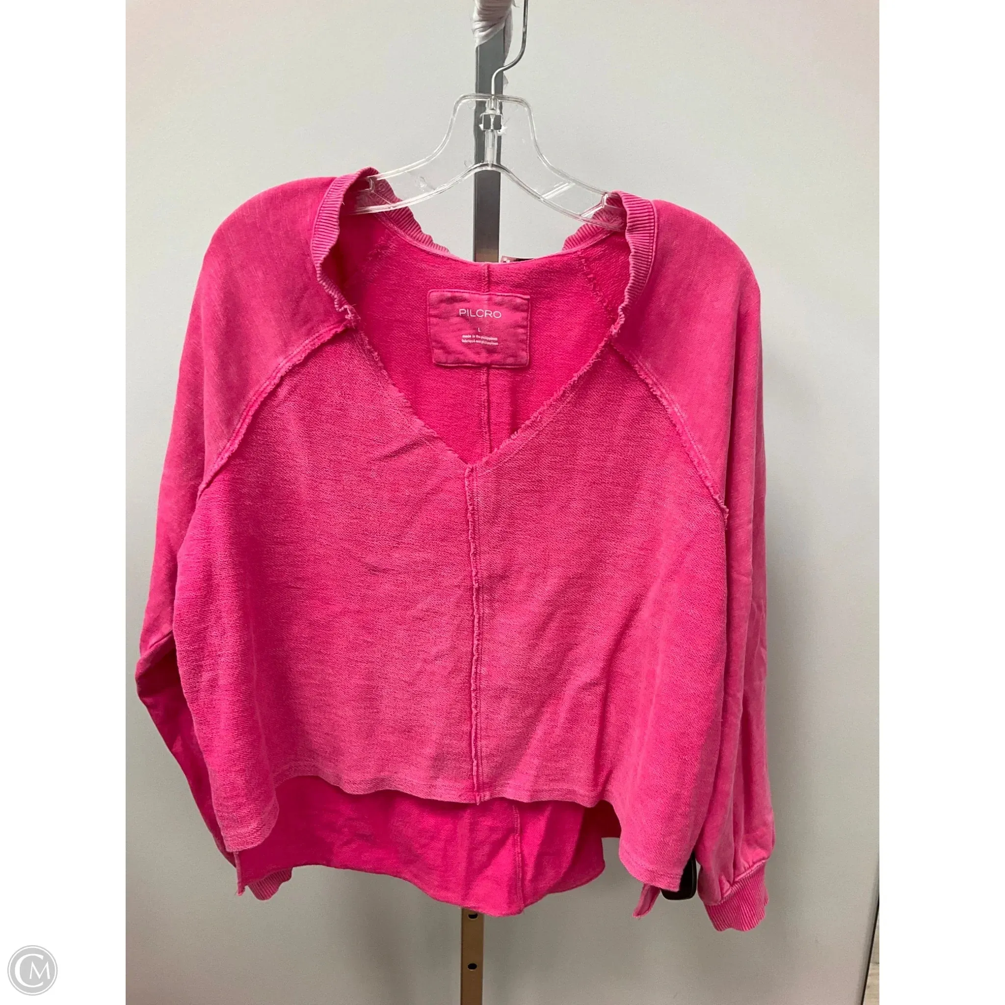 WindResistantWeave Top Long Sleeve By Pilcro In Pink, Size: L
