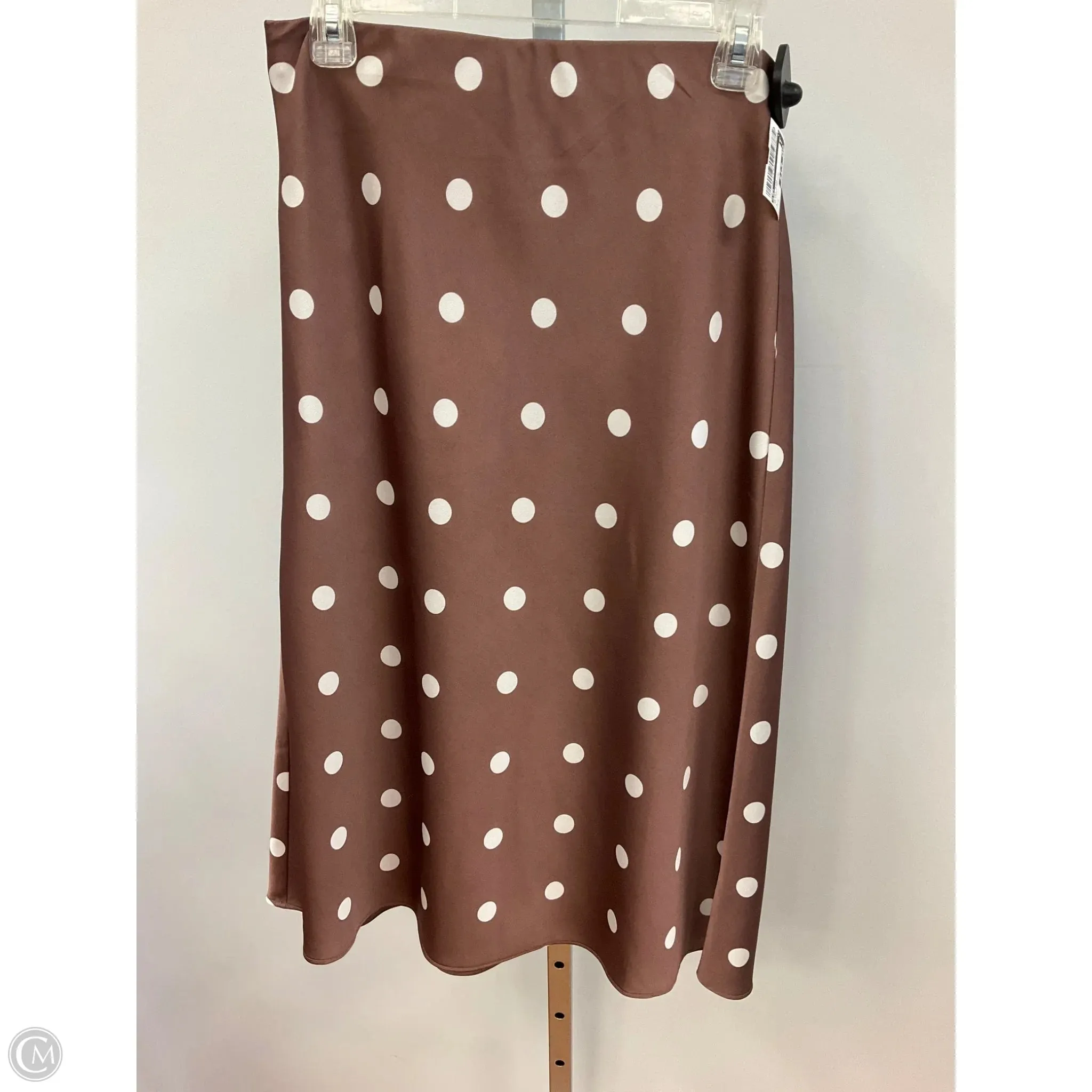 SlipResistantWaistband RecycledPolyester Skirt Midi By Loft In Polkadot Pattern, Size: M