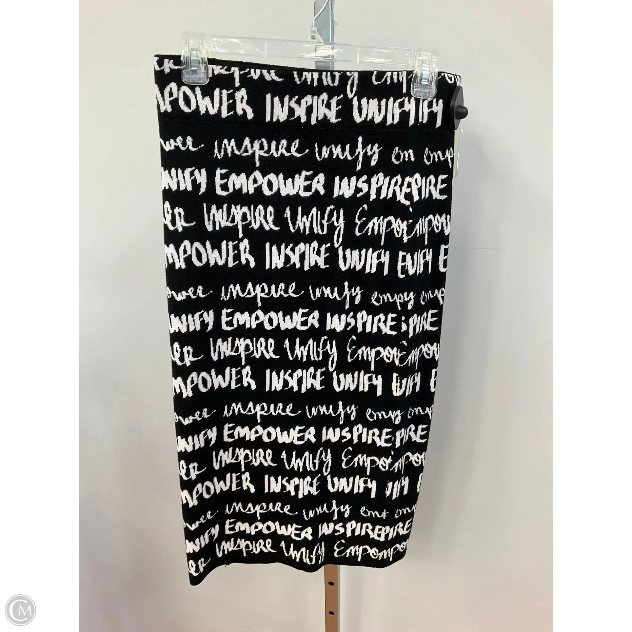 ComfortWaistband MoistureManagement Technology Skirt Midi By New York And Co In Black & White, Size: M
