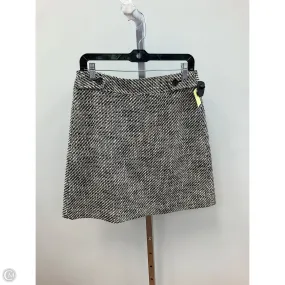 Skirt Mini & Short By Loft In Black & Cream, Size: 8 Leader Core LowMaintenance Material