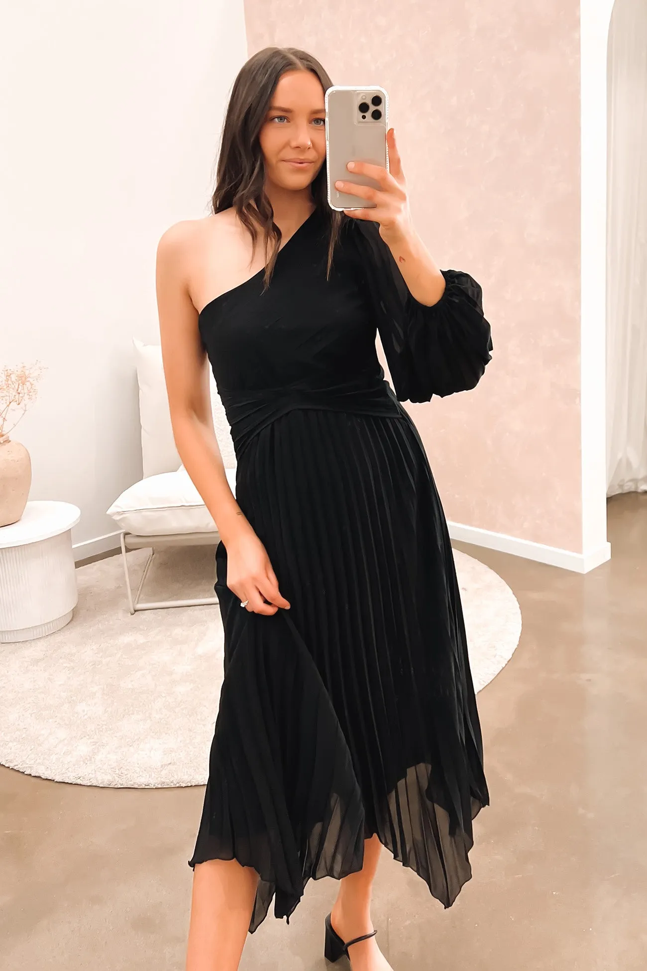 Skyla Midi Dress Black Fresh Style