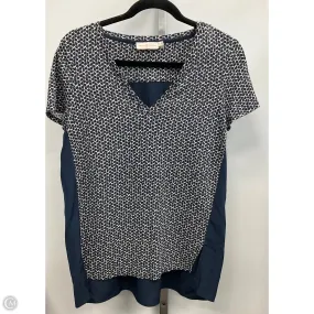 Top Short Sleeve Designer By Tory Burch In Navy, Size: S Raw Linen Fairy Touch