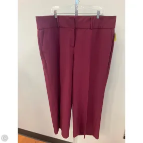 NonBindingWaistline Pants Dress By Lane Bryant In Maroon, Size: 20