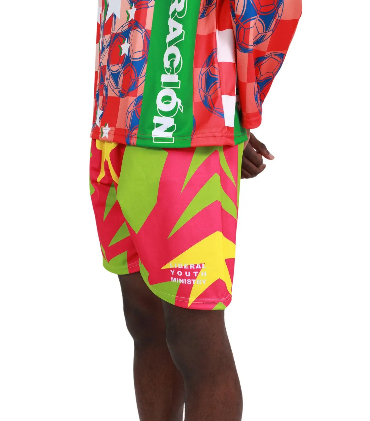 Liberal Youth Ministry Printed Football Shorts Green hypoallergenic material Soft Inner Lining