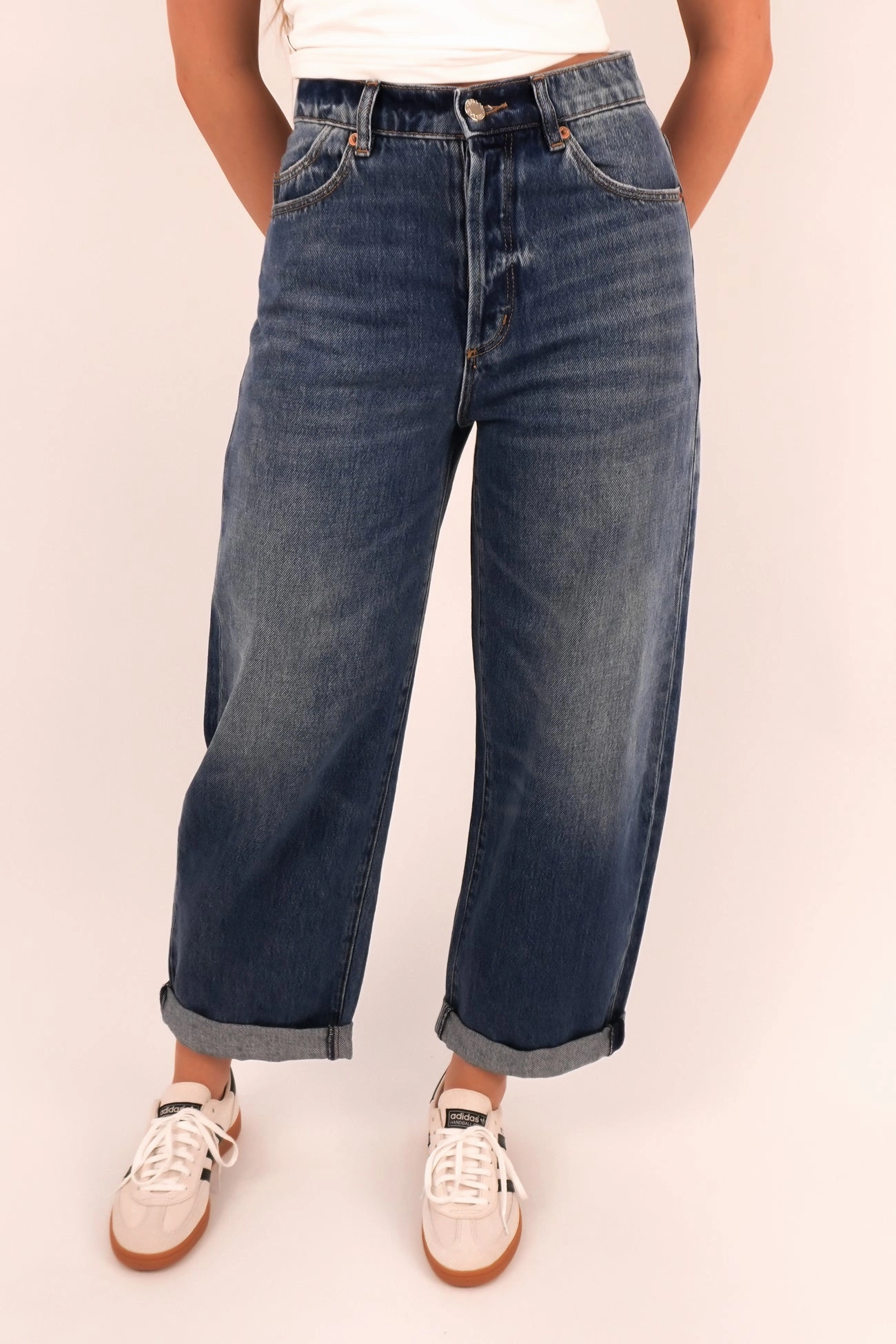 Gigi Barrel Jean Paris Texas Turn Up Wearable Piece Tailored Silhouette