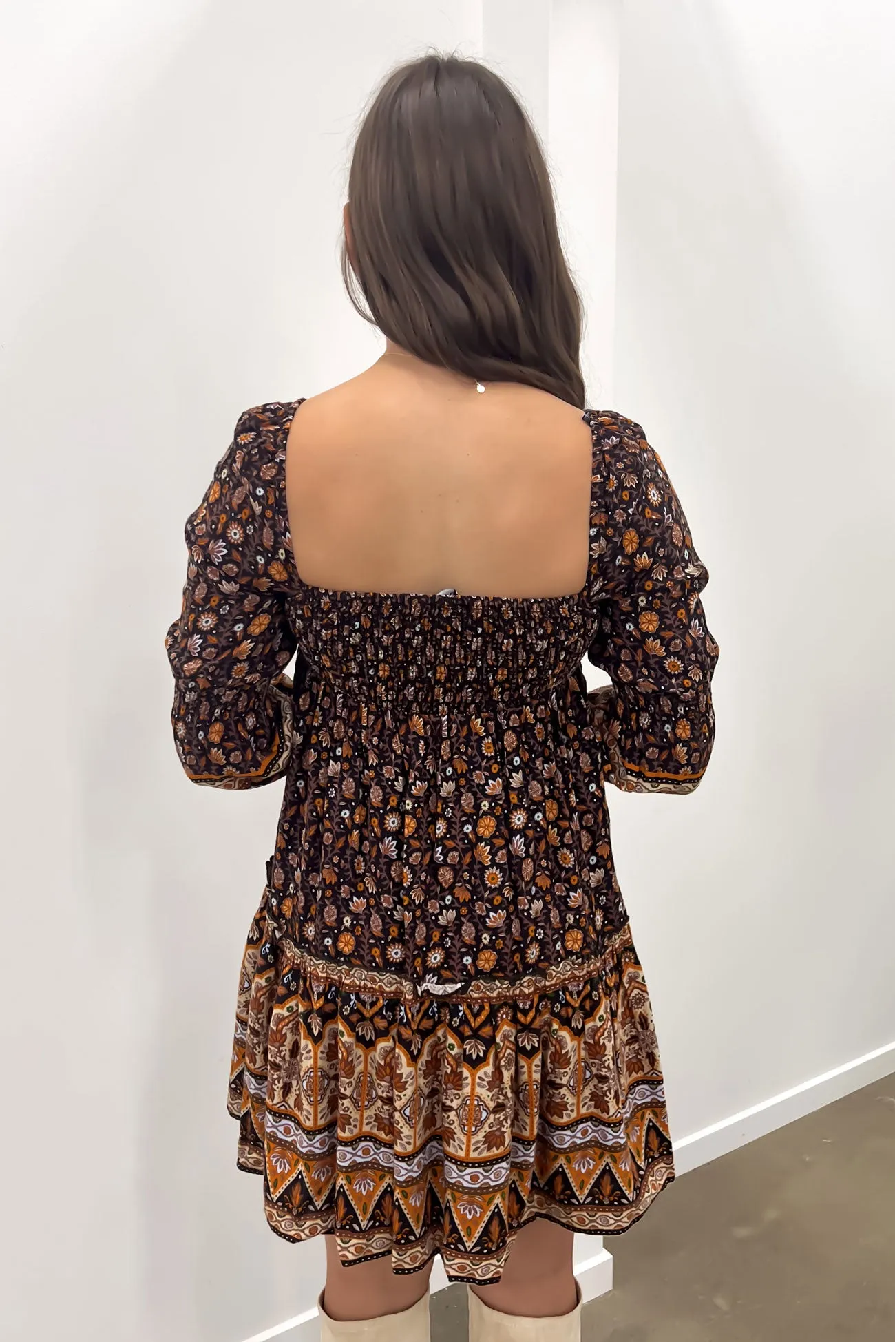 Luna Floral Mini Dress Print Sharp Style