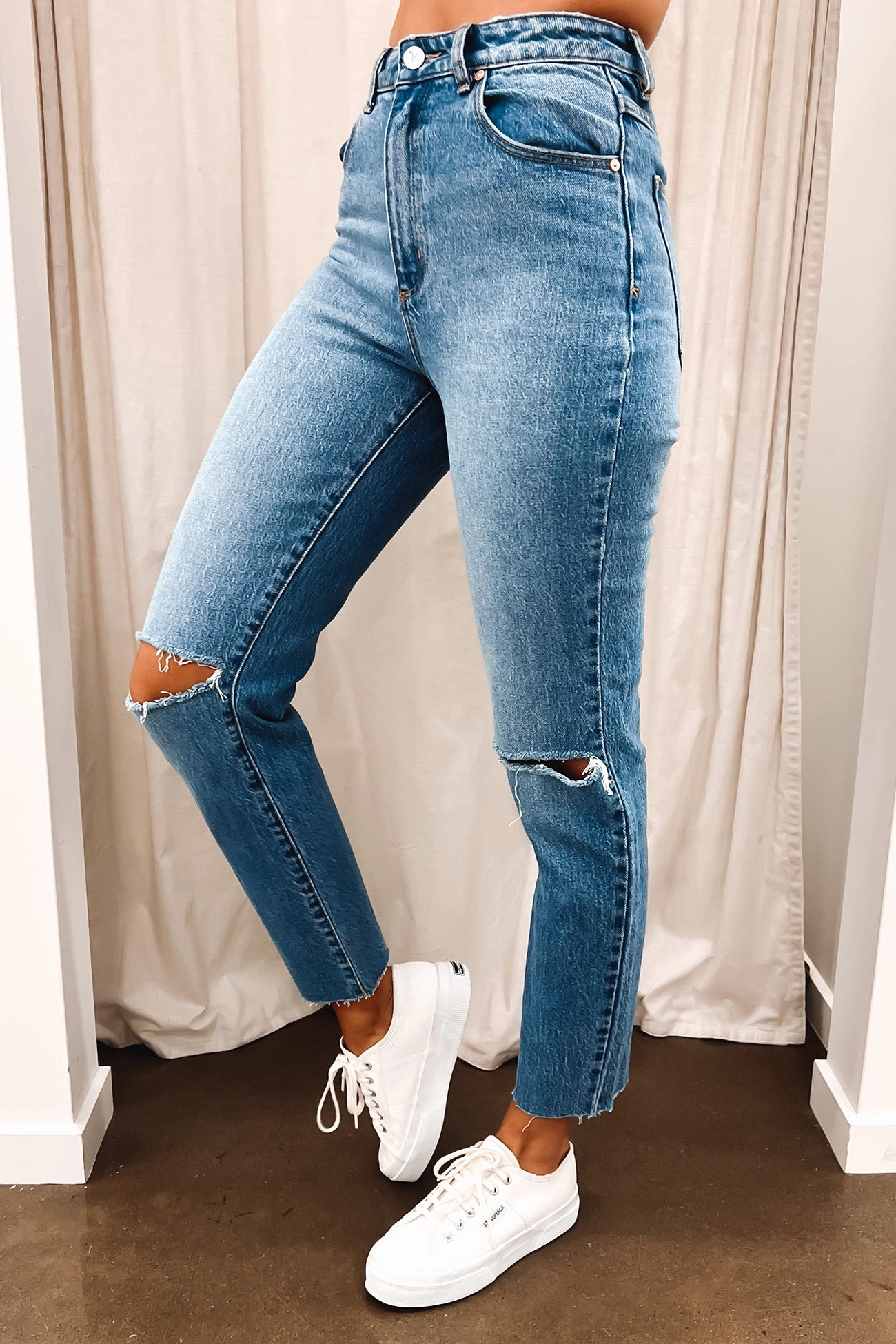 Easy Pair A 94 High Slim Jean Mila Organic Rip