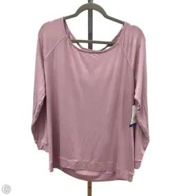 DurableBlend UVProtectionFabric Athletic Top Long Sleeve Crewneck By Gaiam In Pink, Size: Xl