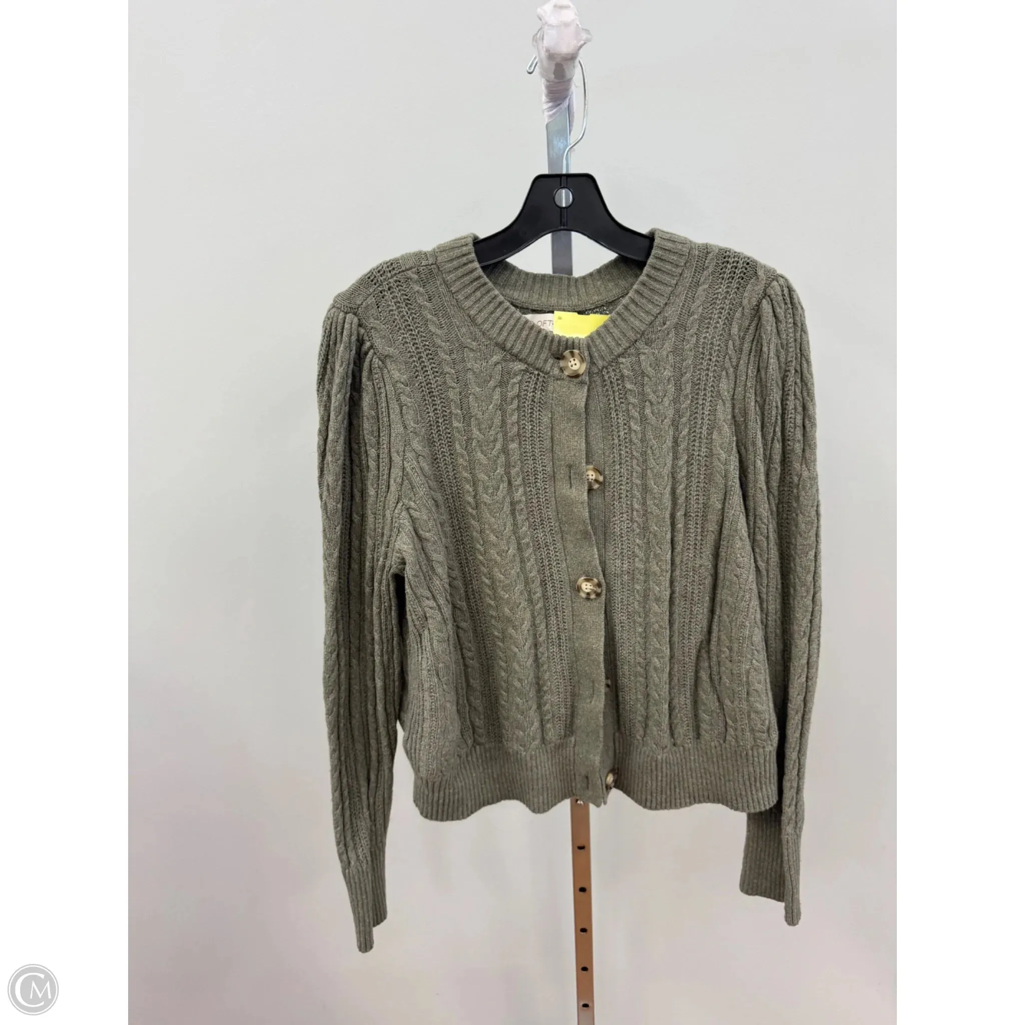 Sweater Cardigan By Loft In Green, Size: Xl Desert Heat StainResistant Fabric
