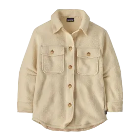 Women's Retro Pile Shirt Jacket Compact Packable Design NonBindingCollar