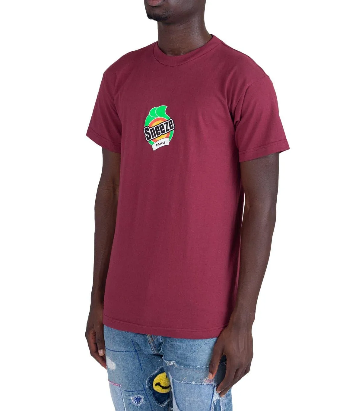 Eco Core Wind Block Sneeze Magazine Bounty T-Shirt Burgundy