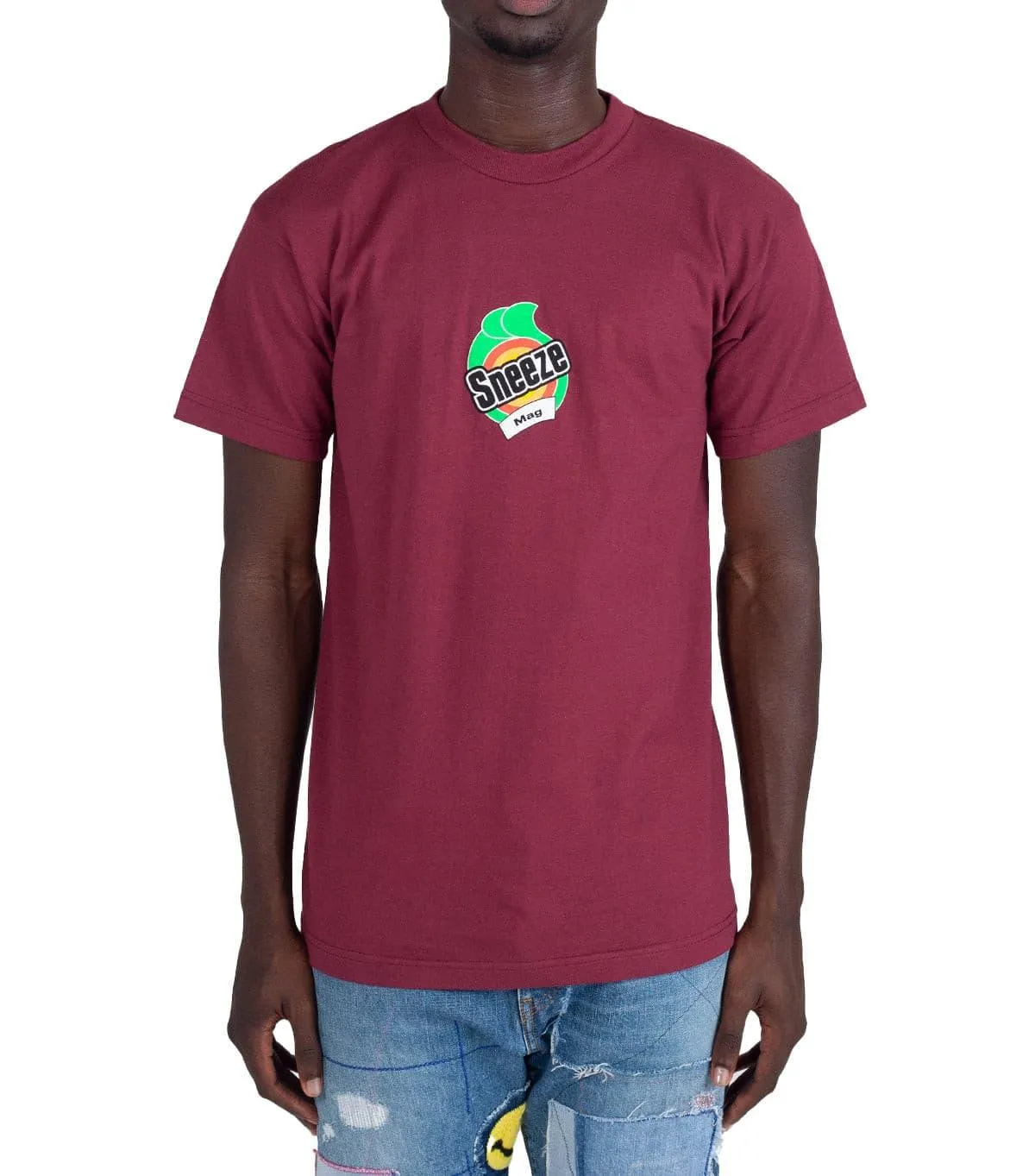Red Flash Sneeze Magazine Bounty T-Shirt Burgundy