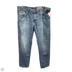 Quick Release Buckle Jeans Boyfriend By Ag Jeans In Blue Denim, Size: 12