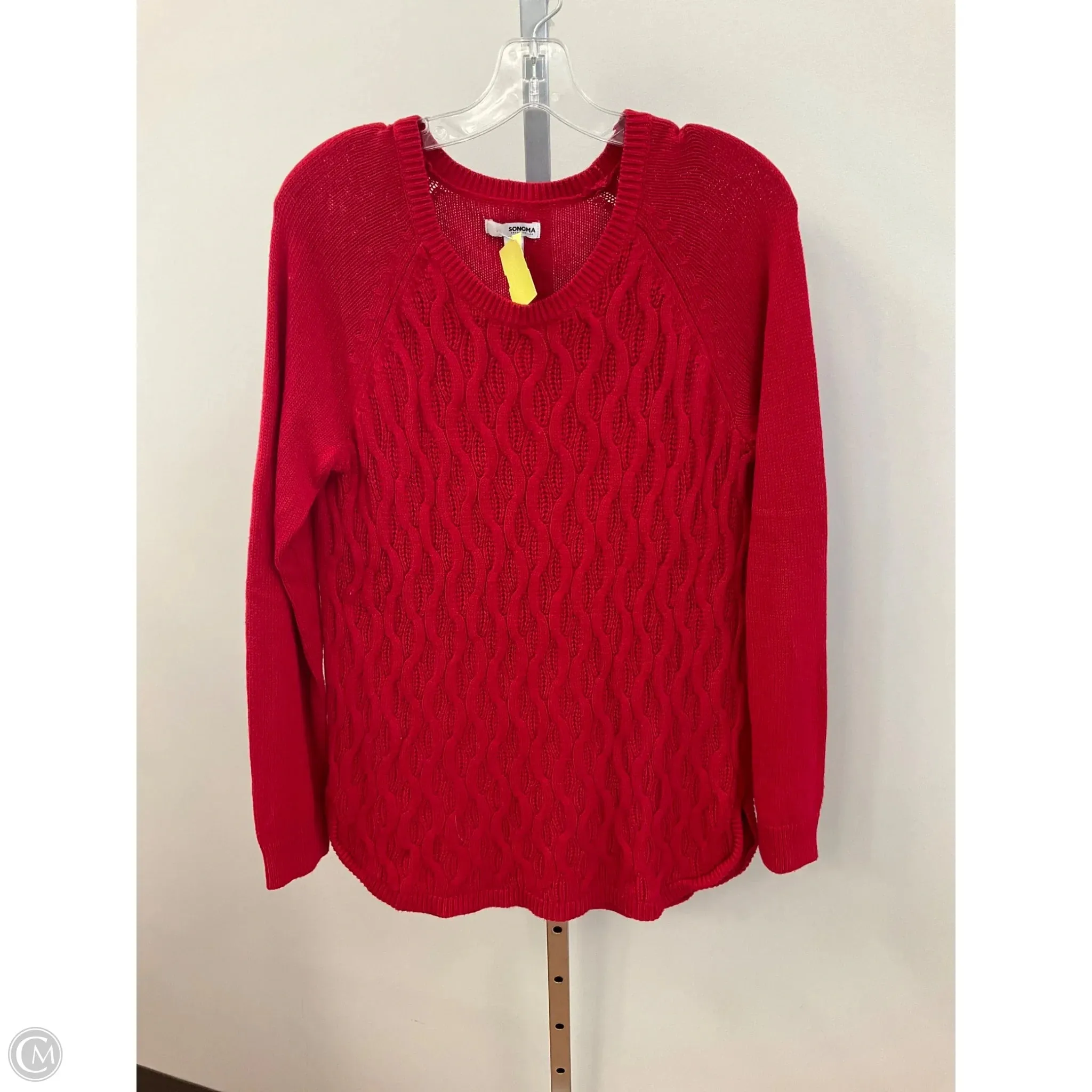 QuickReleaseClosures Sweater By Sonoma In Red, Size: M