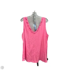 Vacation Mood Top Sleeveless Designer By Lilly Pulitzer In Pink, Size: Xxl