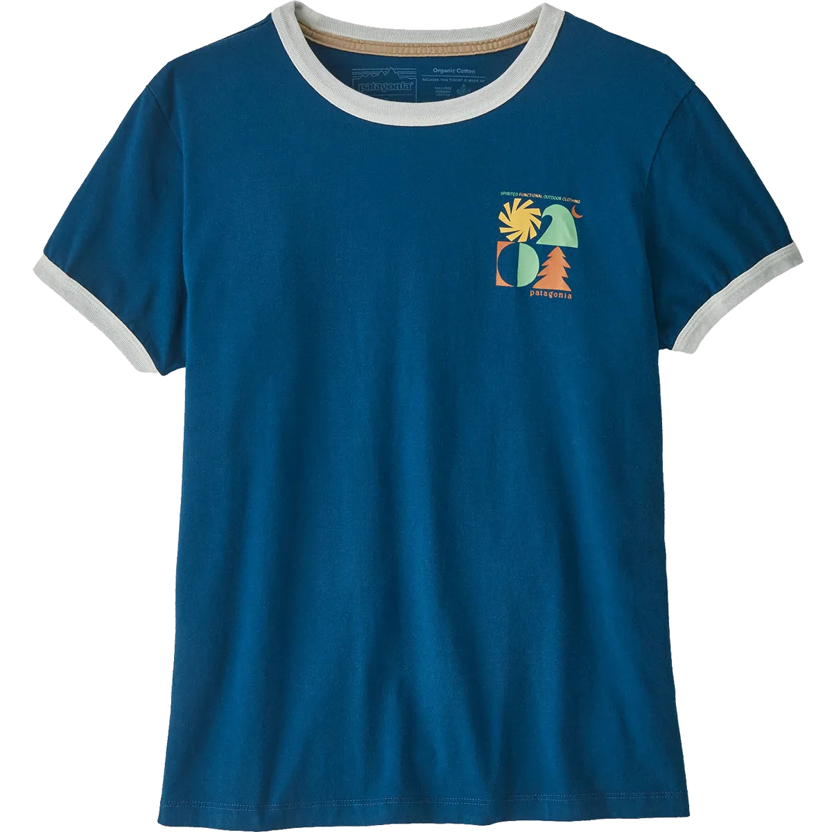 Women's Spirited Seasons Organic Ringer Tee Open Heart