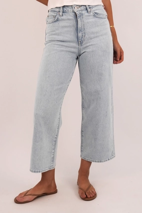 All Day Comfort Go-To Basic Hi Wide Crop Jean Mirage Blue